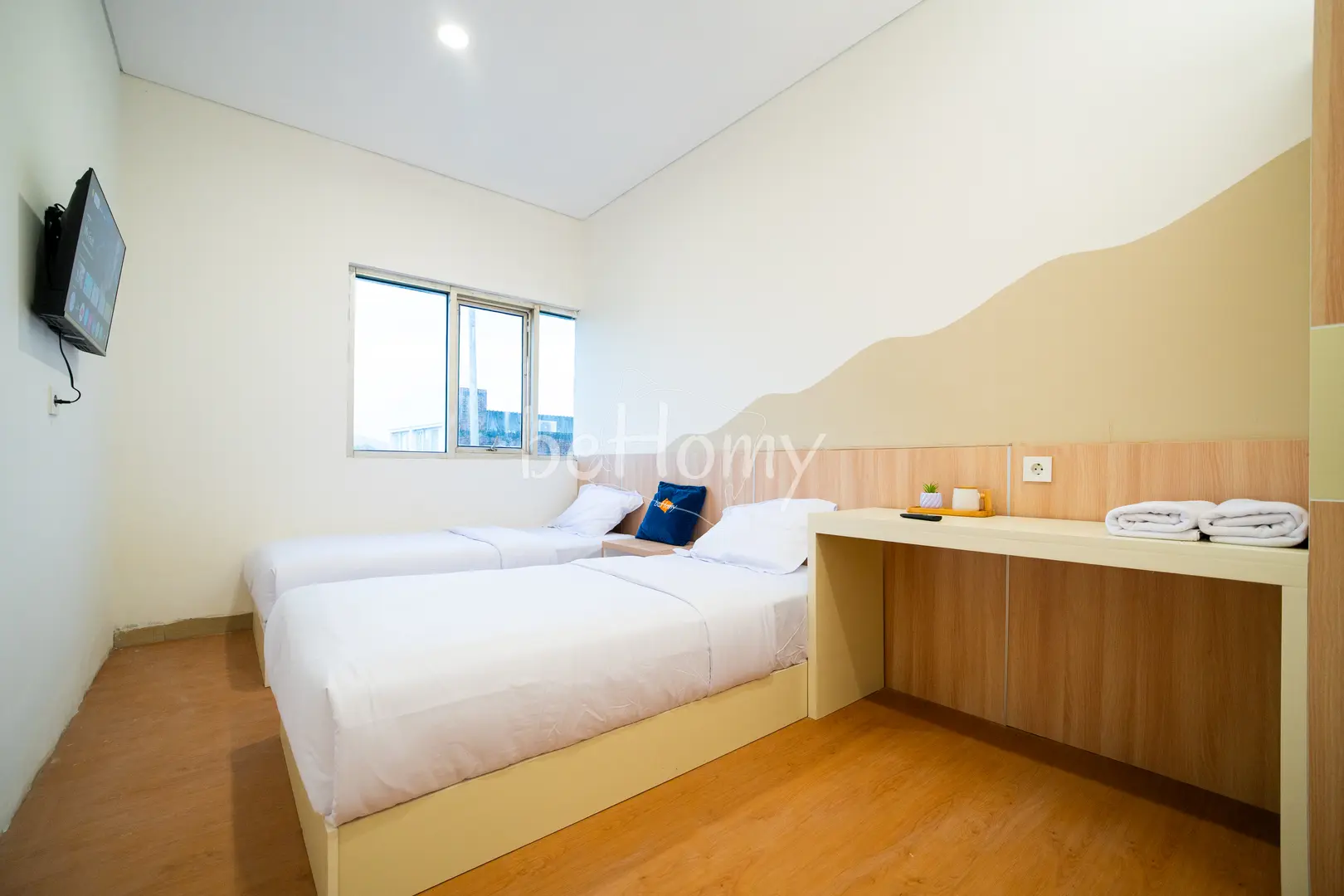 foto kamar Tipe Twin Bed properti Behomy Urban Point Karawang